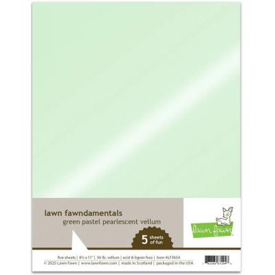 Lawn Fawn Pearlescent Vellum Pack - Green Pastel